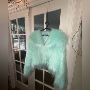 Taylor Swift Opalite Mint Fur Jacket